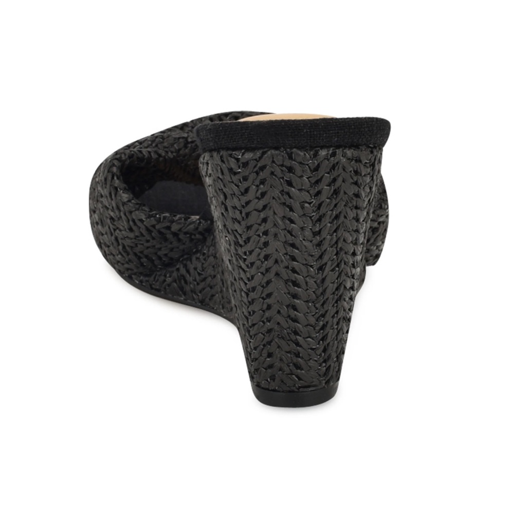 Nine West Black Mules with Textured Design